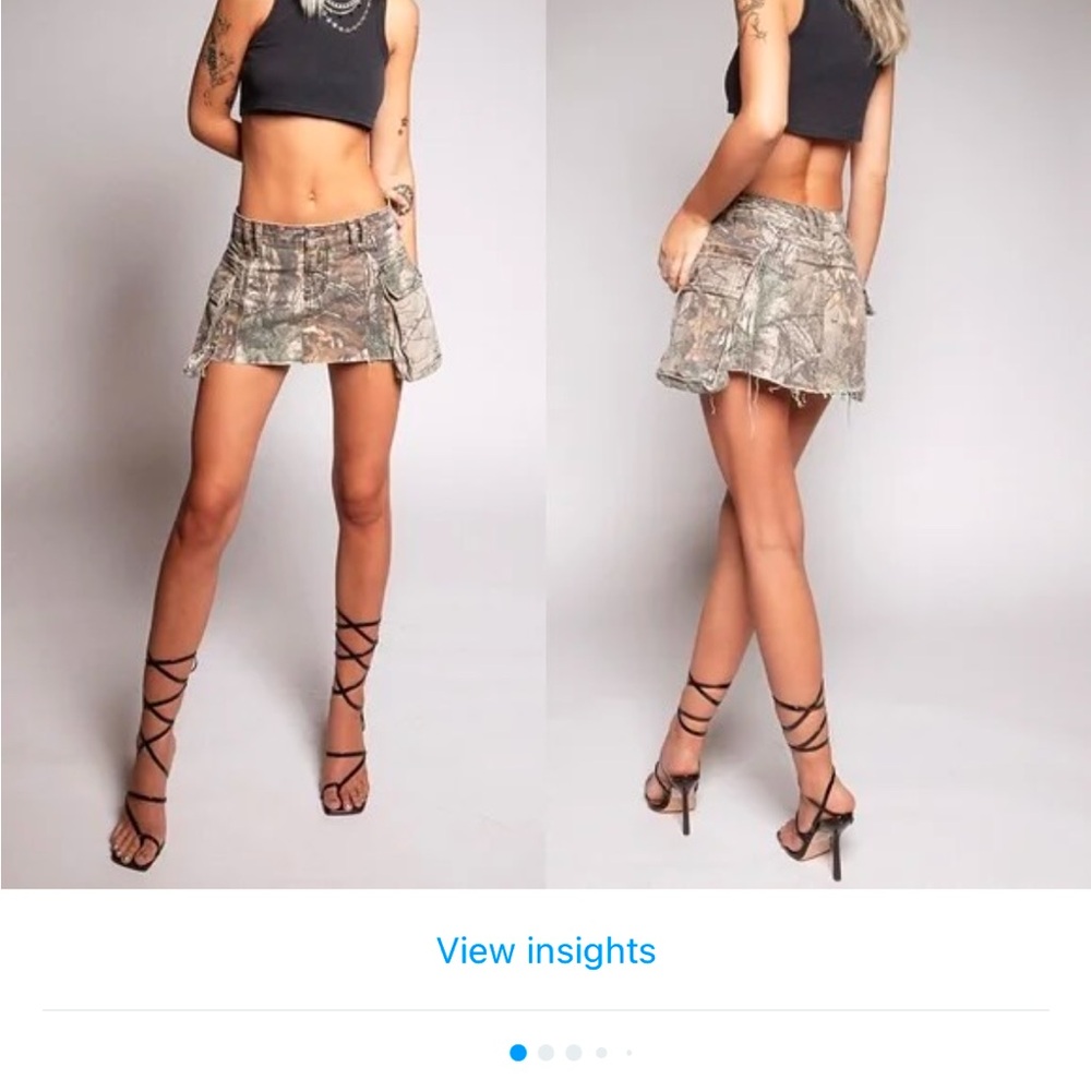 Never worn camo revice skirt